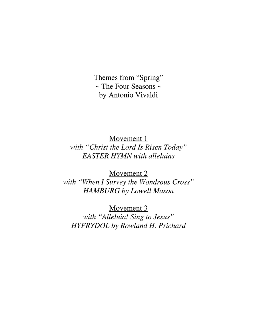 SPRING - The Four Seasons Hymn Medleys Collection (3 Piano Solos) Piano Solo scores gallery preview page 4