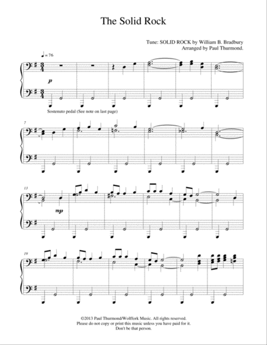 The Solid Rock Piano Solo scores gallery preview page 1