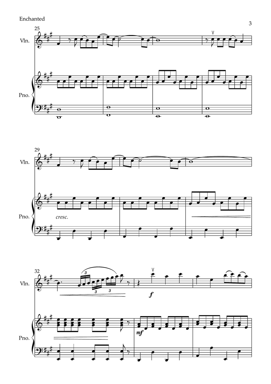 Enchanted Violin Solo scores gallery preview page 3