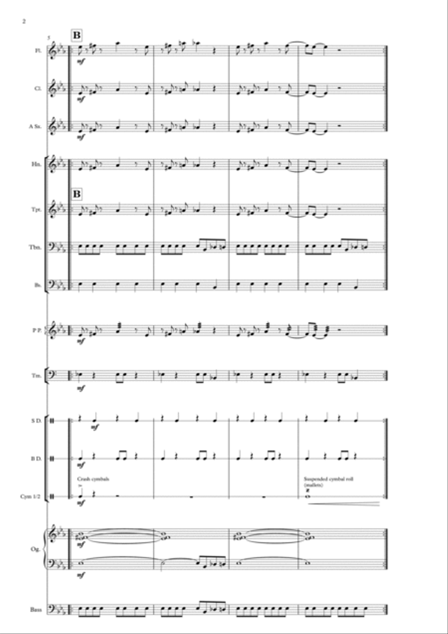 Smoke On The Water Concert Band scores gallery preview page 2