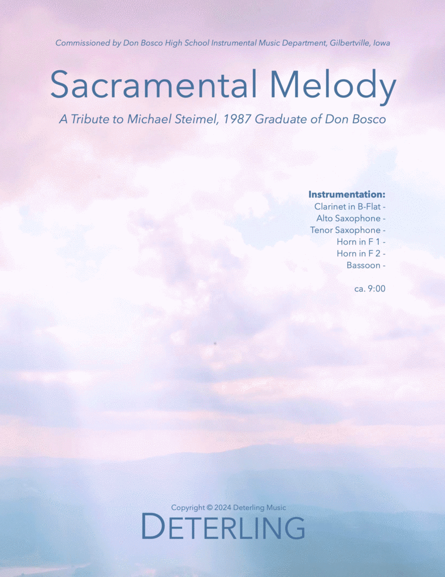 Sacramental Melody, Op. 24 (for wind sextet) image number null