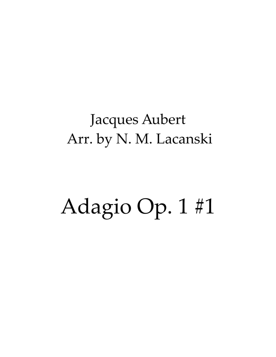 Adagio Op. 1 #1 image number null