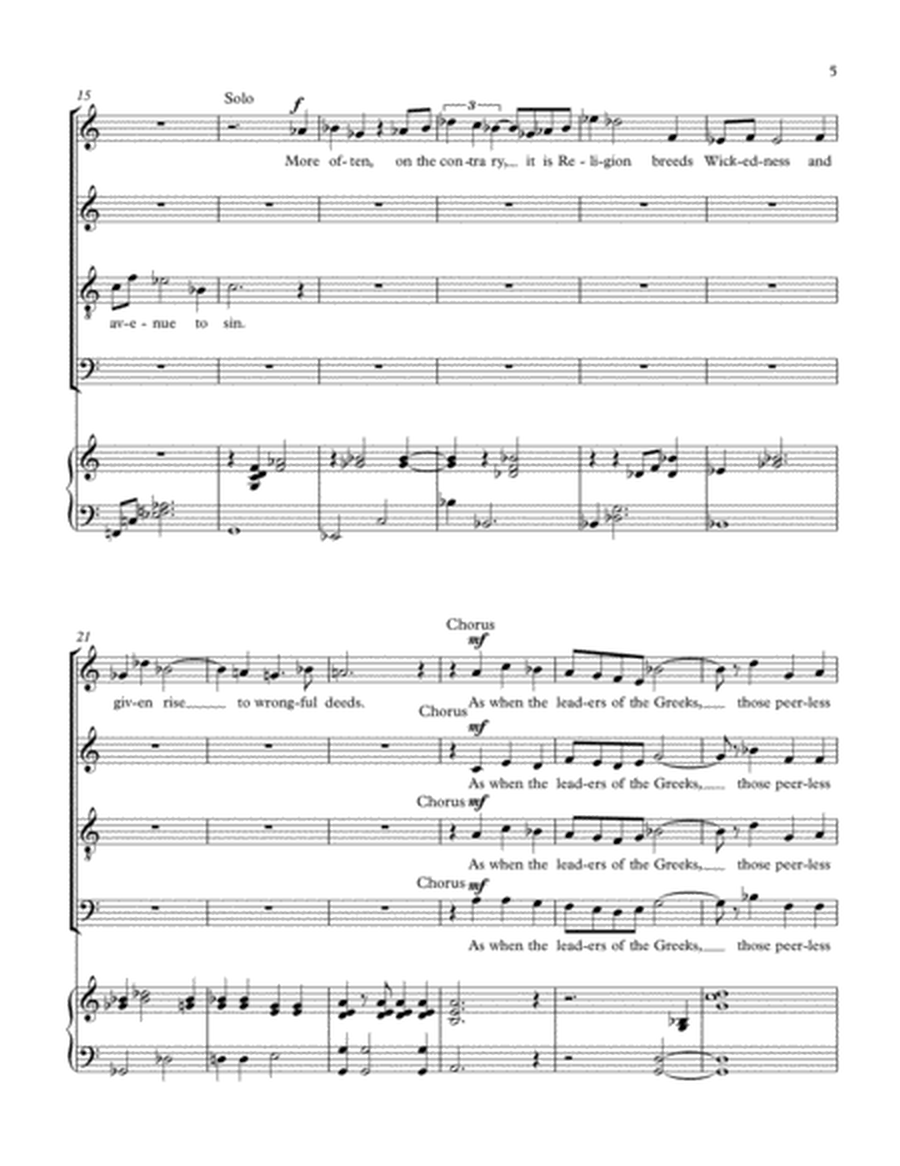 As You Commence Philosophy for SATB Chorus, Tenor and Soprano solos and Piano