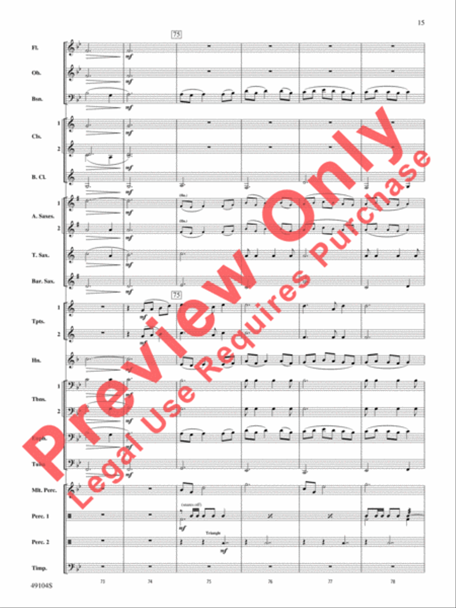 Folk Song Celebration Folk Song Celebration Concert Band scores gallery preview page 16