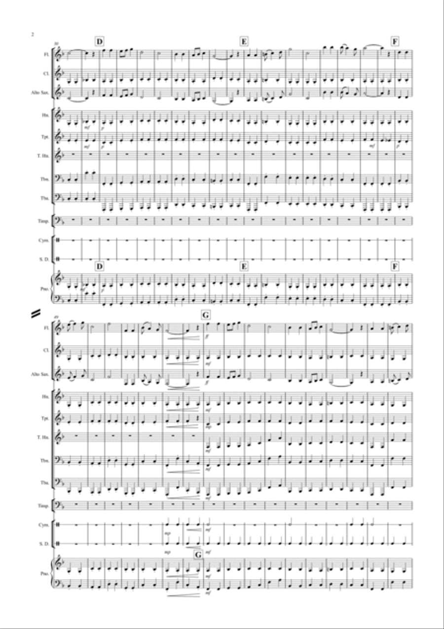 Land of Hope and Glory for School Wind Band Concert Band scores gallery preview page 2