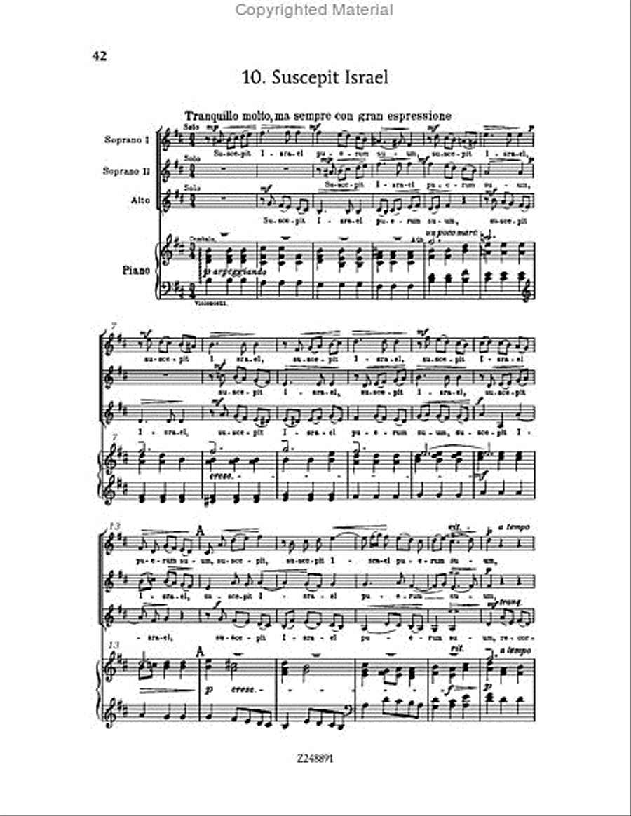 Magnificat in D major, BWV 243 Choir scores gallery preview page 42