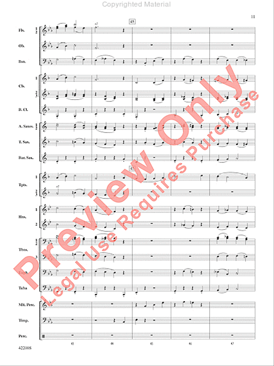 Colonial Song Concert Band scores gallery preview page 10