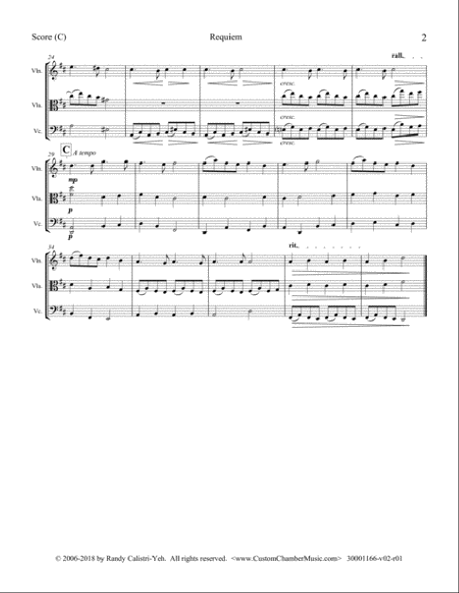 Faure Requiem (string trio) String Trio scores gallery preview page 3