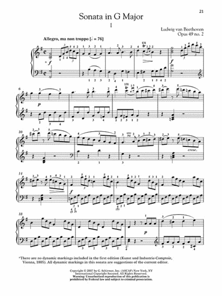 Beethoven – Two Short Sonatas, Opus 49 image number null