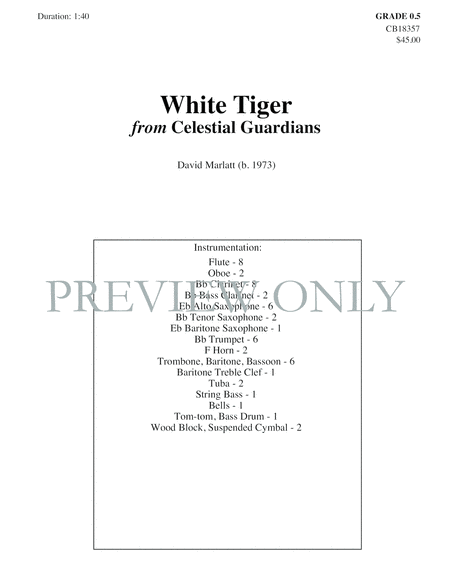 White Tiger from Celestial Guardians image number null