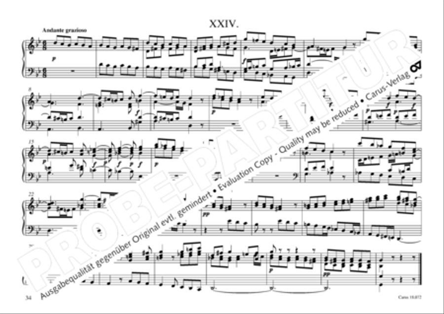 Vogler, 32 Preludes pour l' Orgue ou Pianoforte Piano scores gallery preview page 35