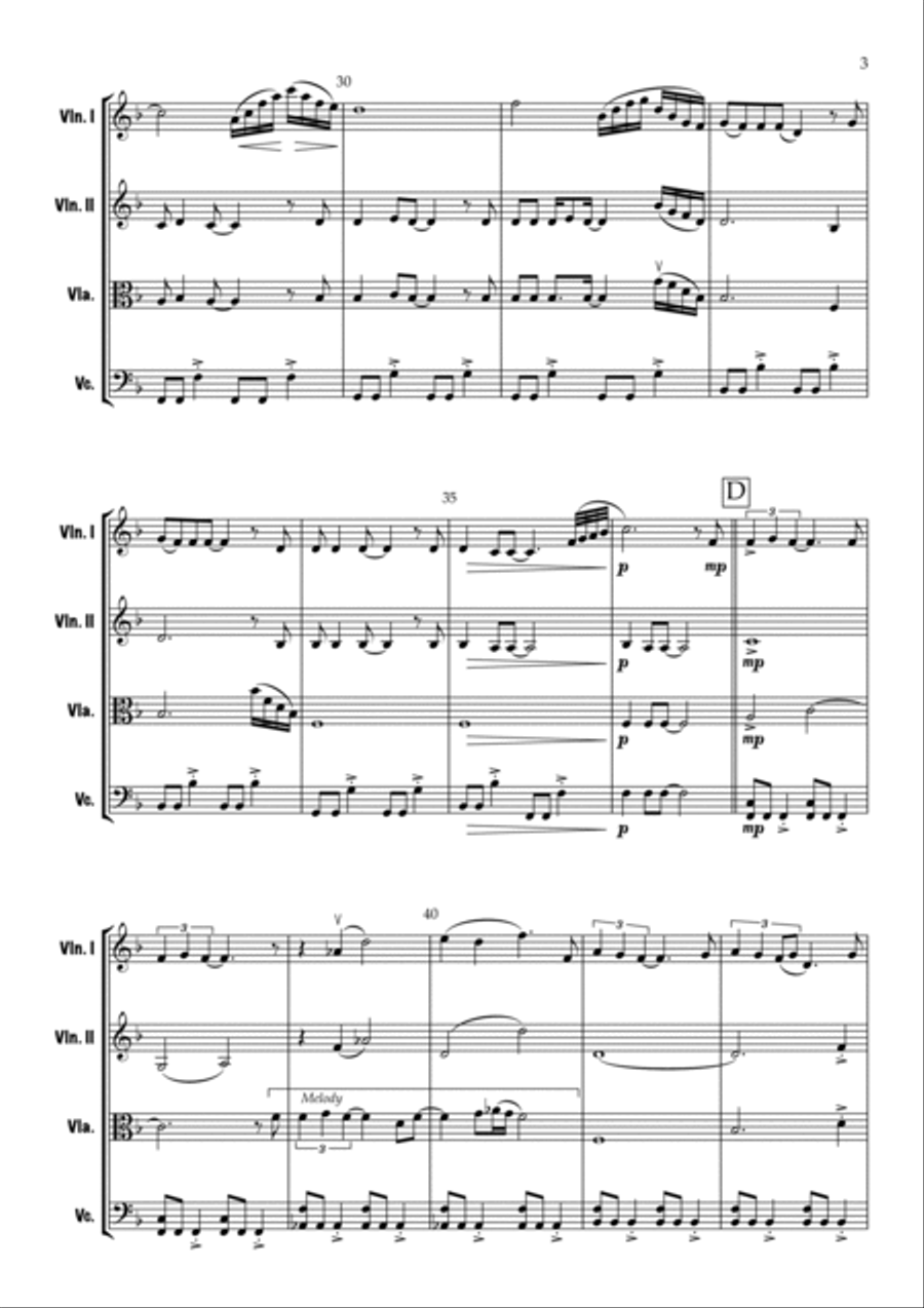 Radio Ga Ga Radio Ga Ga String Quartet scores gallery preview page 4