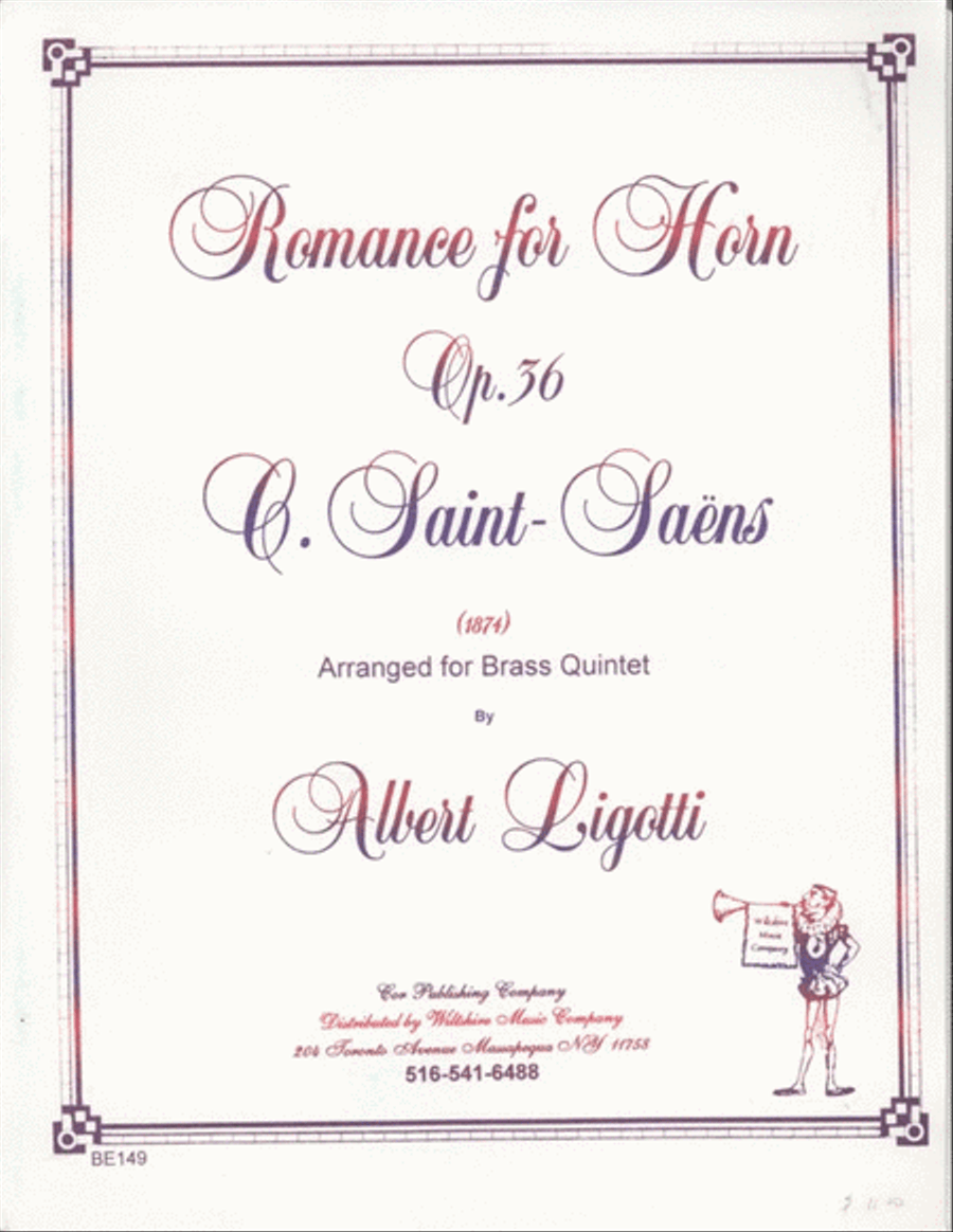 Romance for Horn (Albert Ligotti) Brass Quintet scores gallery preview page 1