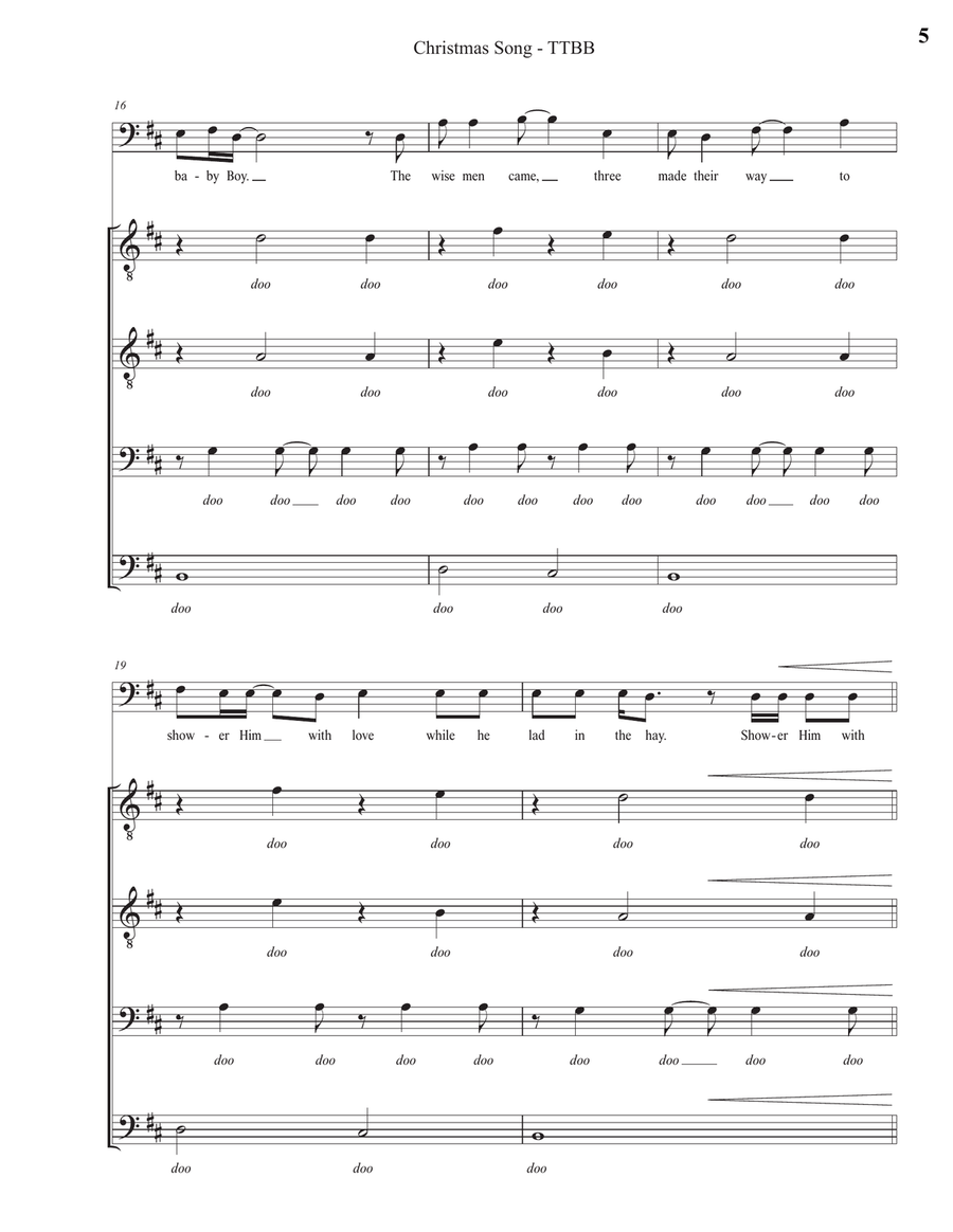 Christmas Song Christmas Song TTBB scores gallery preview page 5
