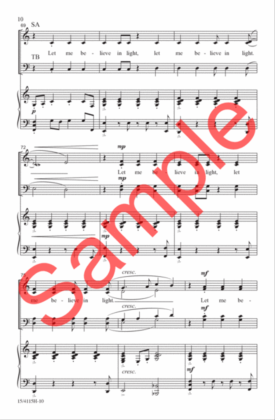 Let Me Believe Let Me Believe 4-Part scores gallery preview page 10