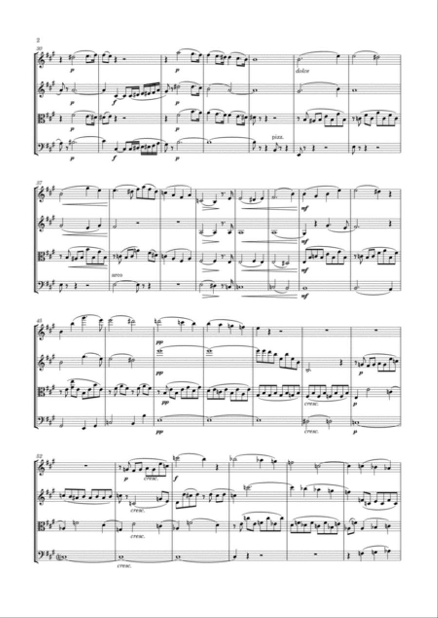 Andrée - String Quartet in A major String Quartet scores gallery preview page 3