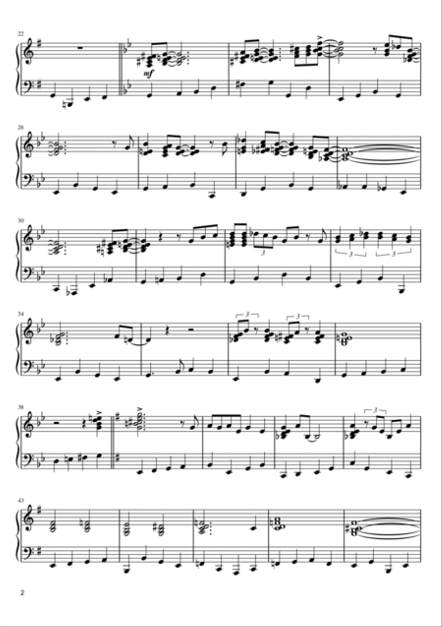 The Pink Panther Piano Solo scores gallery preview page 2