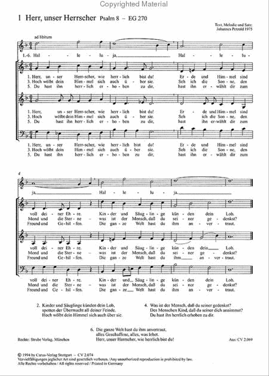 Geistliche Chormusik: Psalmen Choir scores gallery preview page 2