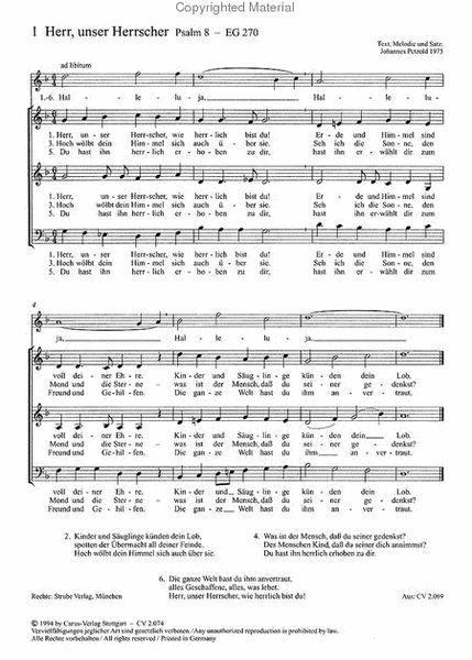 Geistliche Chormusik: Psalmen