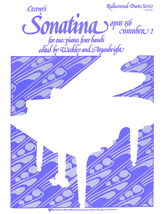 Book cover for Czerny's Sonatina, Opus 156, No. 2