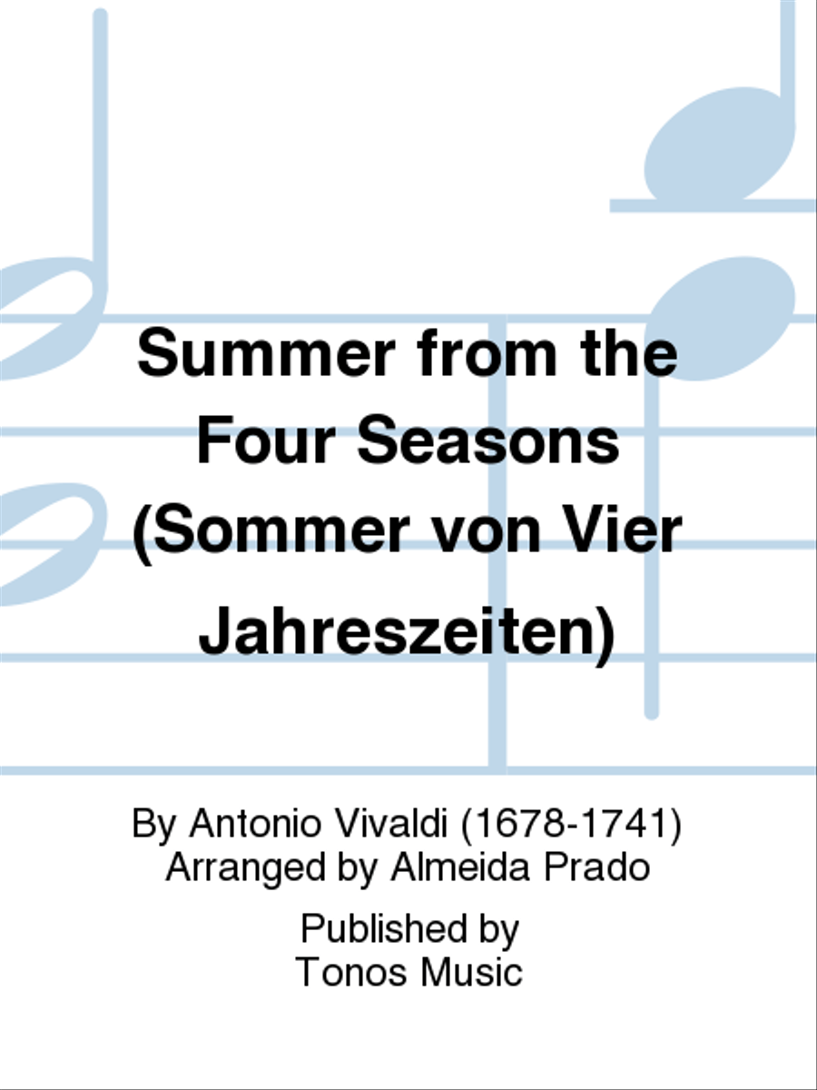 Summer from the Four Seasons (Sommer von Vier Jahreszeiten) Piano scores gallery preview page 1