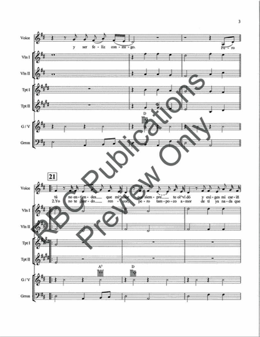 Demasiado Tarde Mariachi (Score) Voice scores gallery preview page 5
