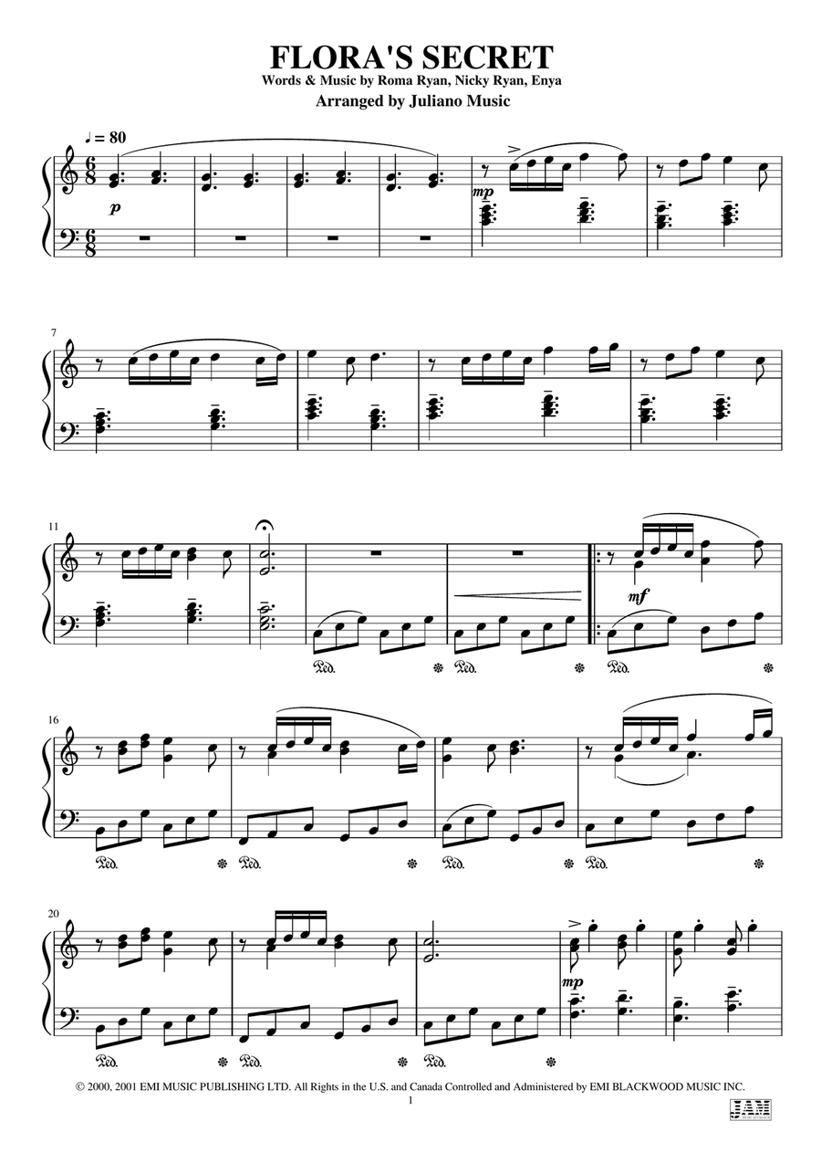 Flora's Secret Flora's Secret Easy Piano scores gallery preview page 3