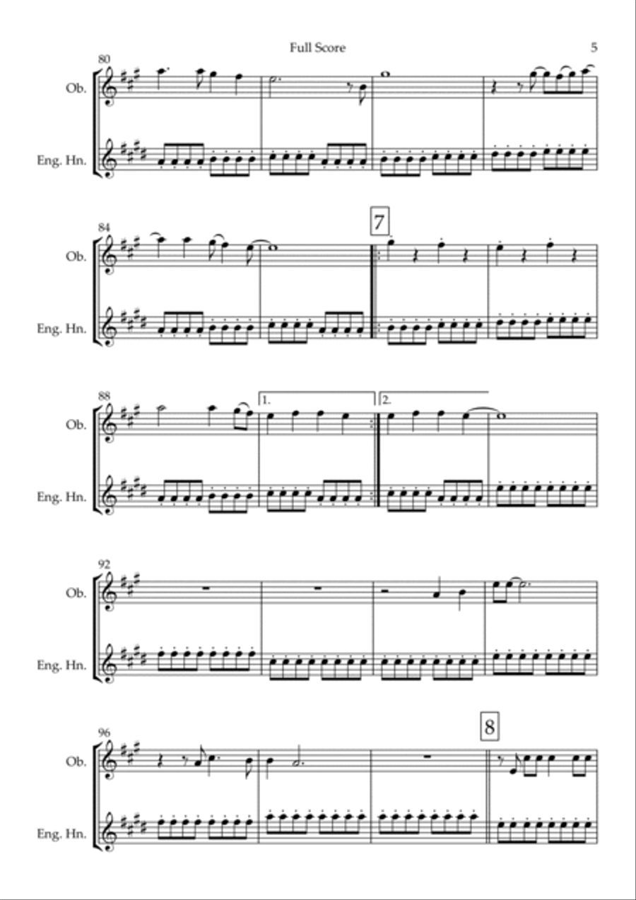 City Of Blinding Lights Woodwind Duet scores gallery preview page 5