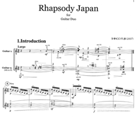 Rhapsody Japan for Guitar Duo-Shingo Fujii