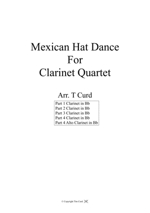 Book cover for Mexican Hat Dance. For Clarinet Quartet