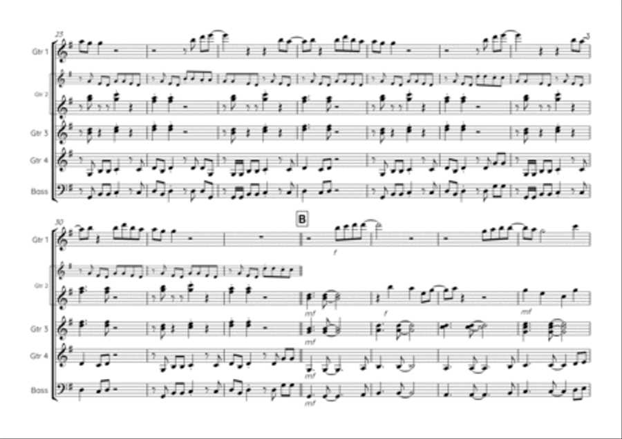 How Will I Know Guitar Ensemble scores gallery preview page 3