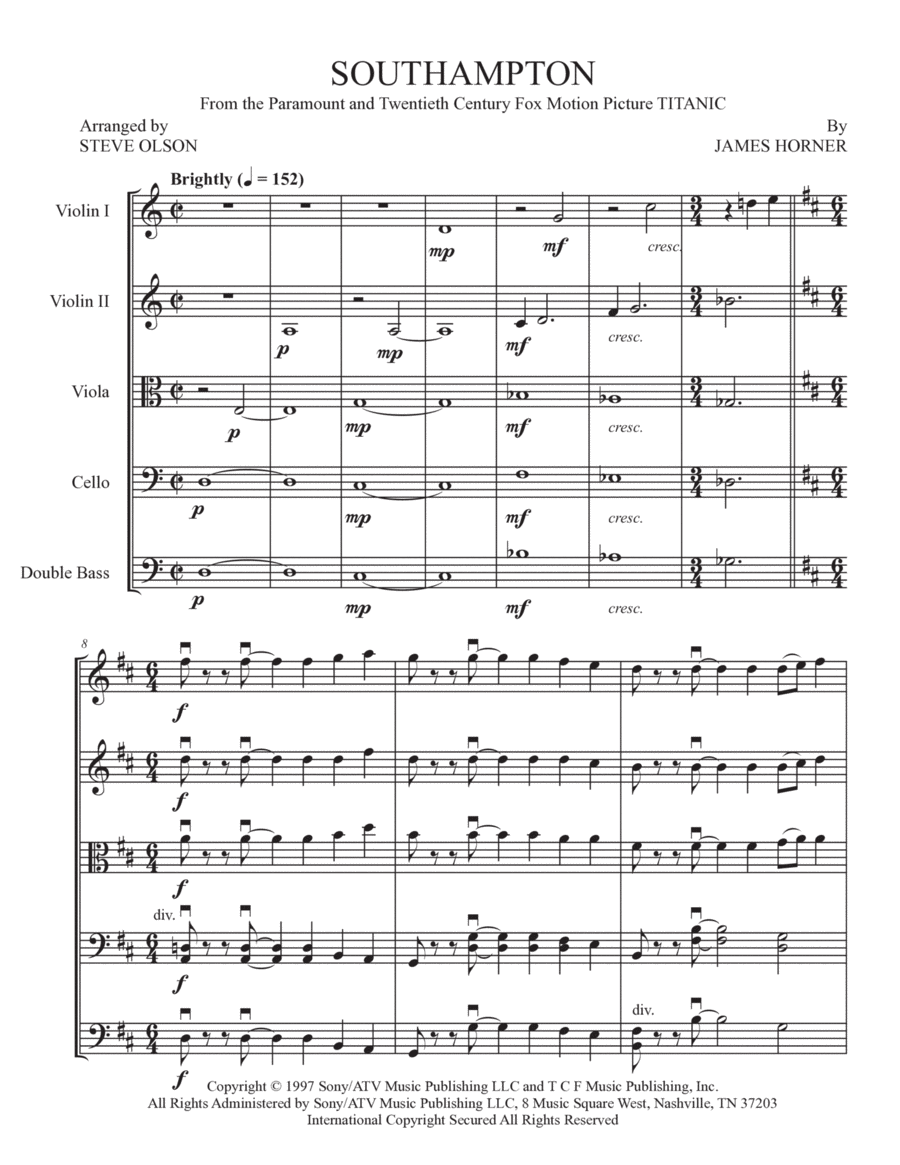 Southampton String Orchestra scores gallery preview page 1