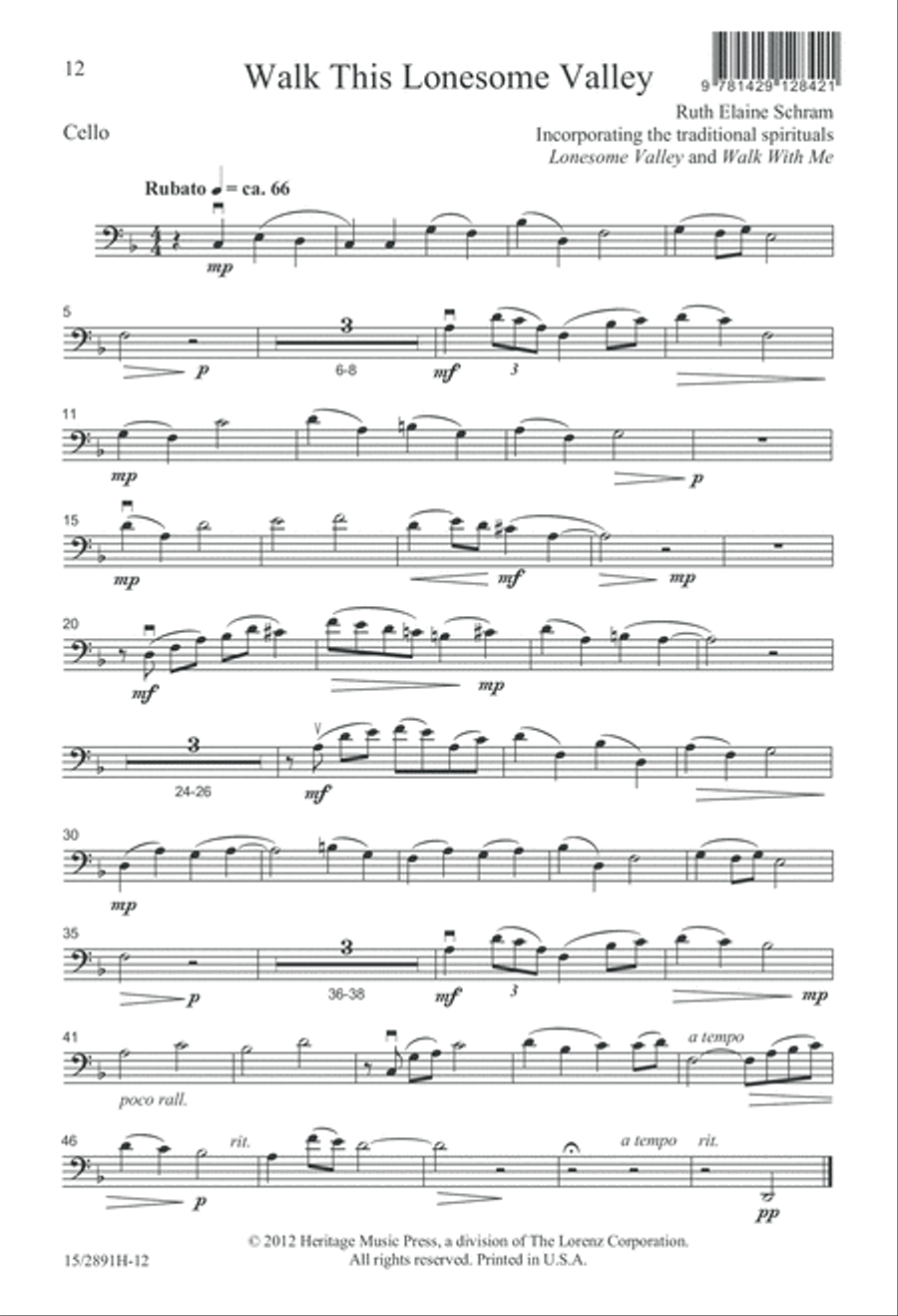 Walk This Lonesome Valley 2-Part scores gallery preview page 13