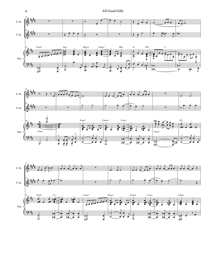 All Good Gifts Woodwind Duet scores gallery preview page 4