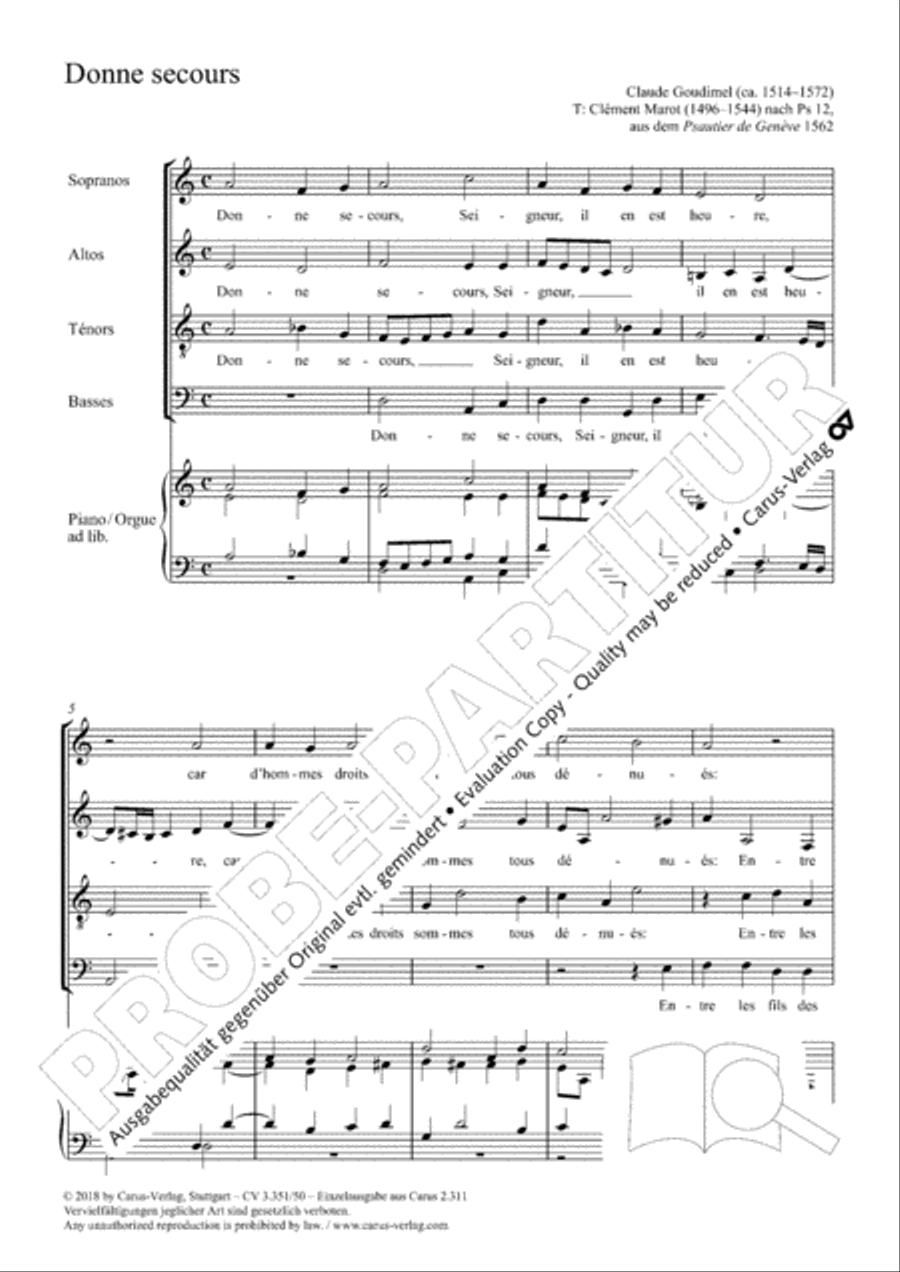 Donne secours Donne secours 4-Part scores gallery preview page 2