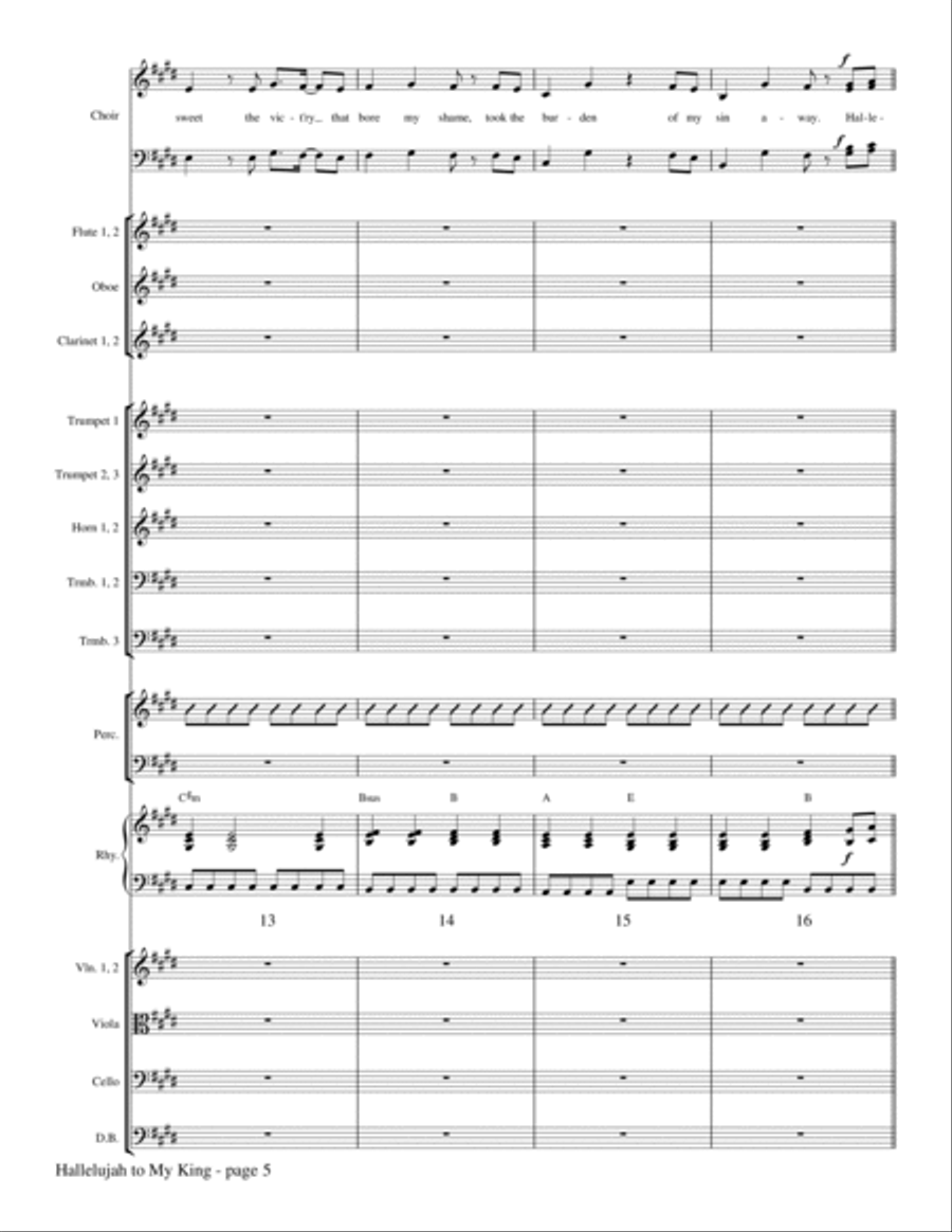 Hallelujah To My King - Full Score Choir scores gallery preview page 4