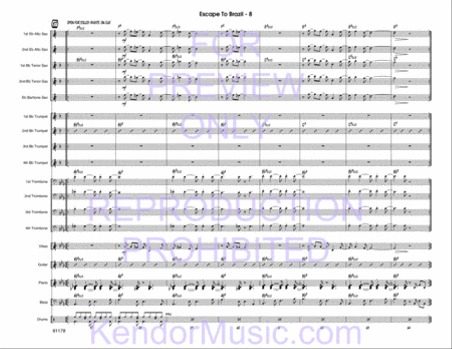 Escape To Brazil Jazz Ensemble scores gallery preview page 9