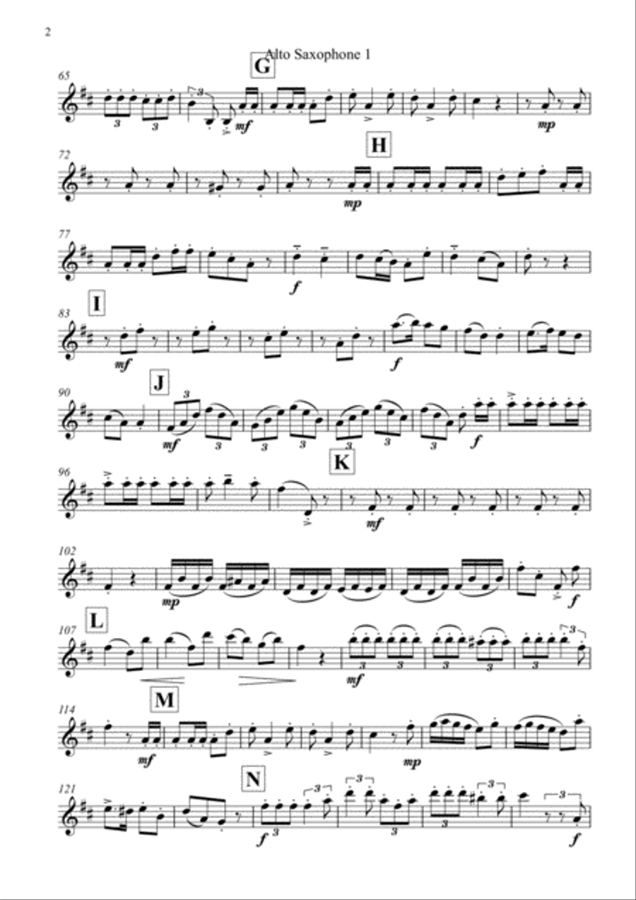 The Lone Ar-ranger (Saxophone Quintet) - Set of Parts [x5] Saxophone Quintet scores gallery preview page 6