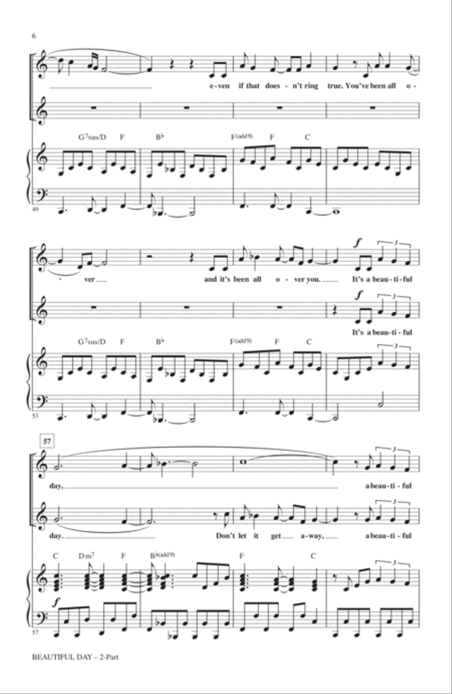 Beautiful Day 2-Part scores gallery preview page 5