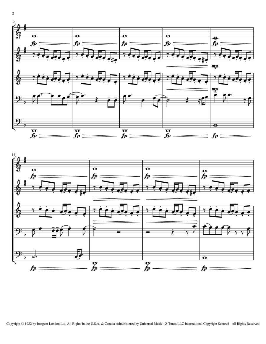 Hallowed Be Thy Name Brass Ensemble scores gallery preview page 2