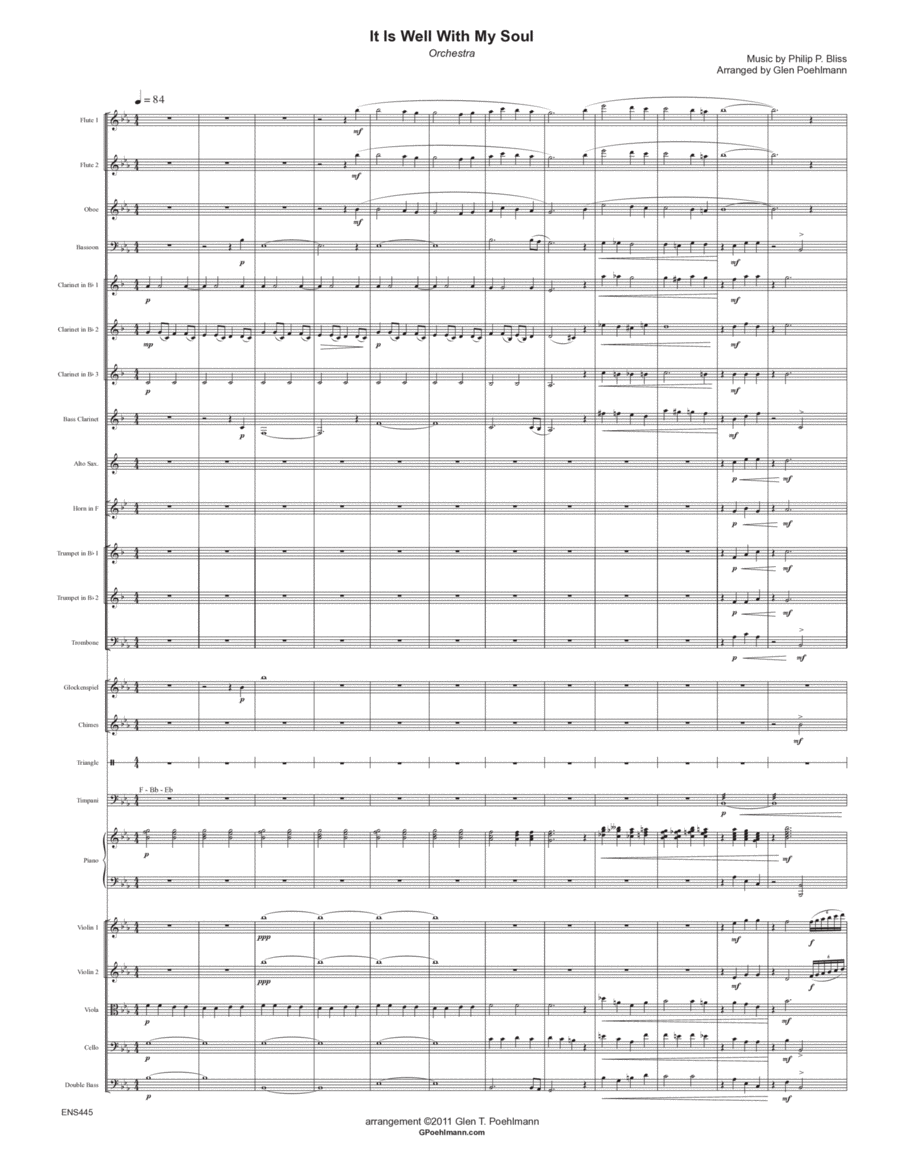 IT IS WELL WITH MY SOUL - Orchestra Full Orchestra scores gallery preview page 1