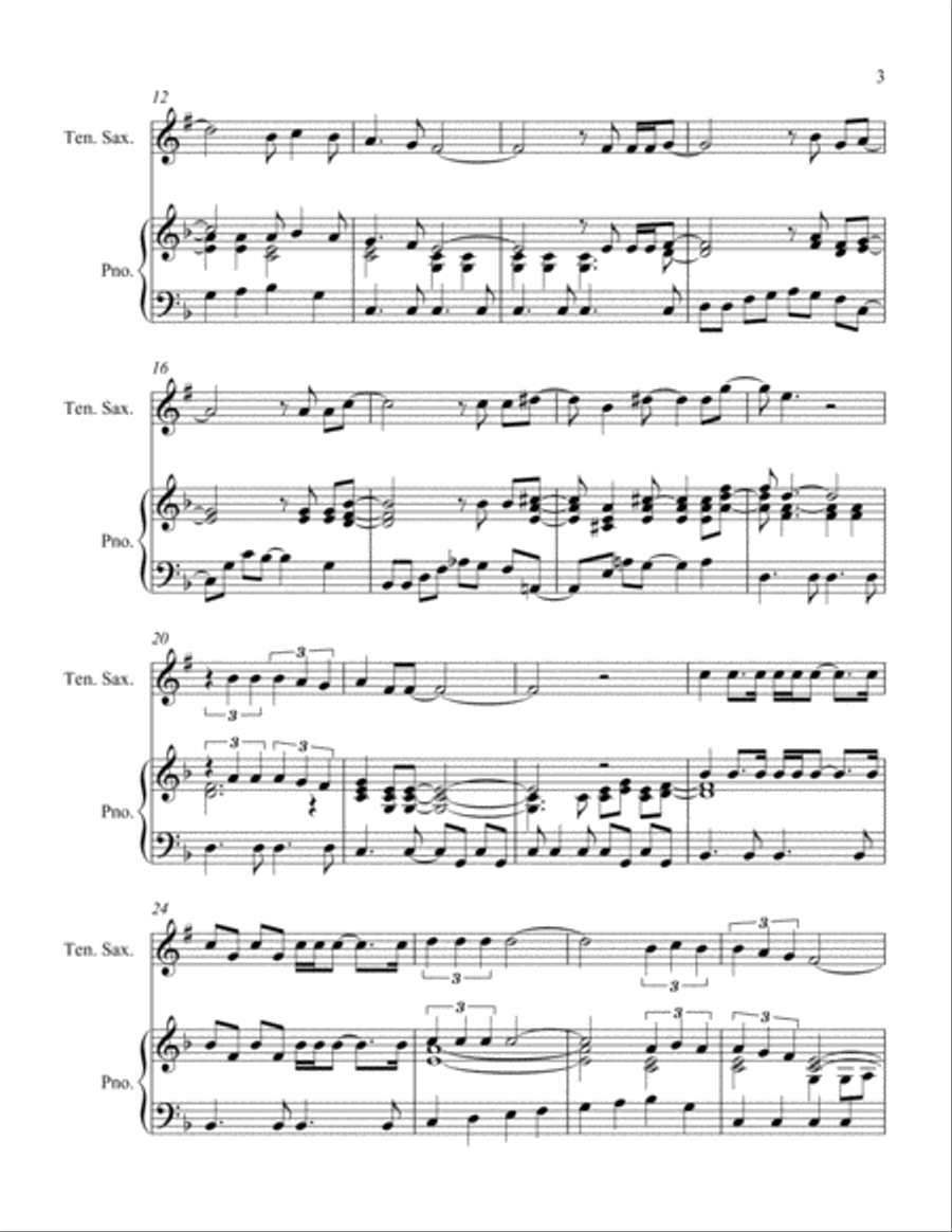 A Hazy Shade Of Winter Tenor Saxophone scores gallery preview page 3