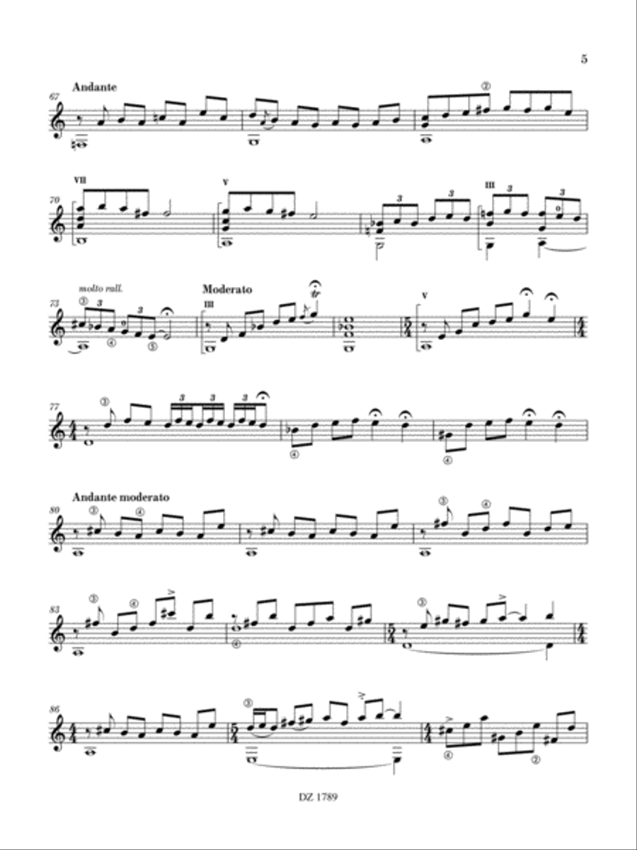 Longue distance / Impromptu Classical Guitar scores gallery preview page 5
