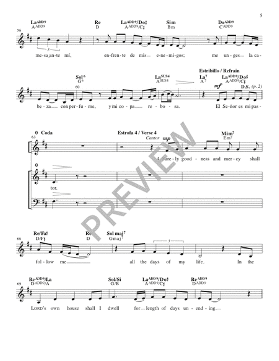 El Señor Es Mi Pastor / The Lord Is My Shepherd - Guitar edition Guitar scores gallery preview page 6