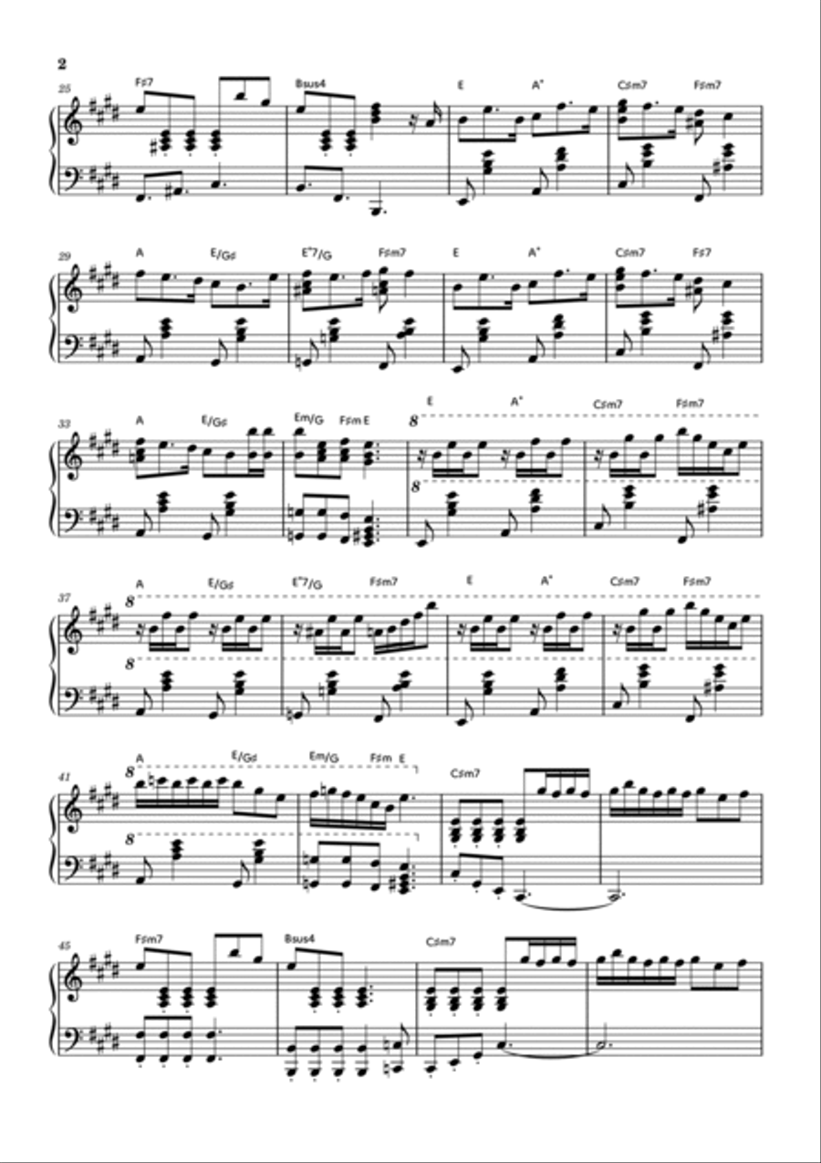 밤양갱(Bam Yang Gang) Piano Solo scores gallery preview page 2