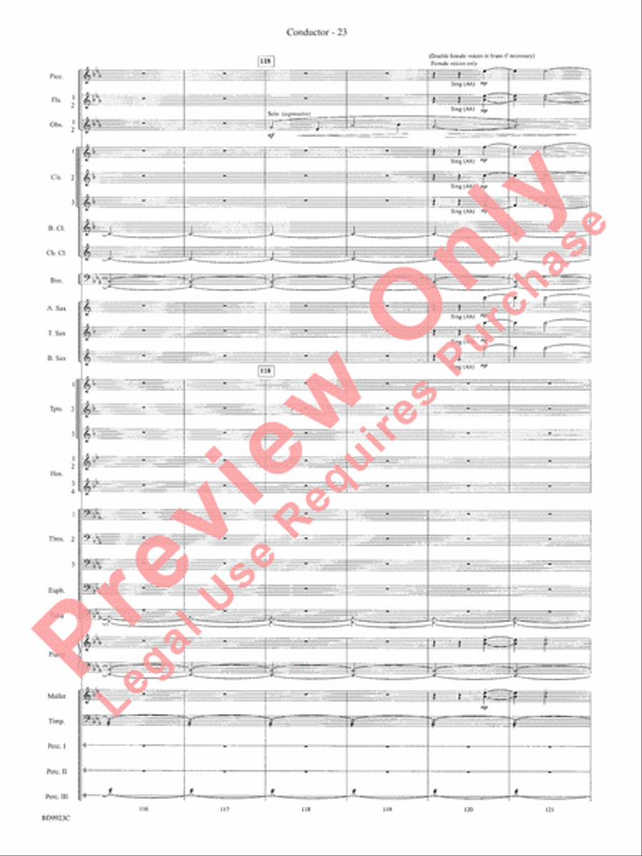 The Winds of Poseidon (from The Odyssey (Symphony No. 2)) Concert Band scores gallery preview page 27