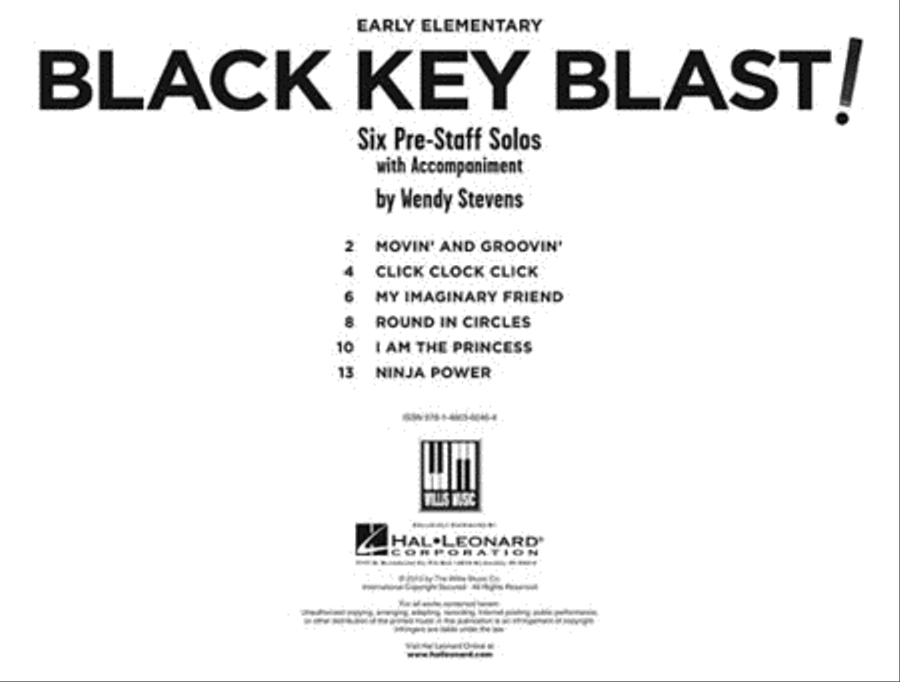 Black Key Blast! Black Key Blast! Easy Piano scores gallery preview page 2