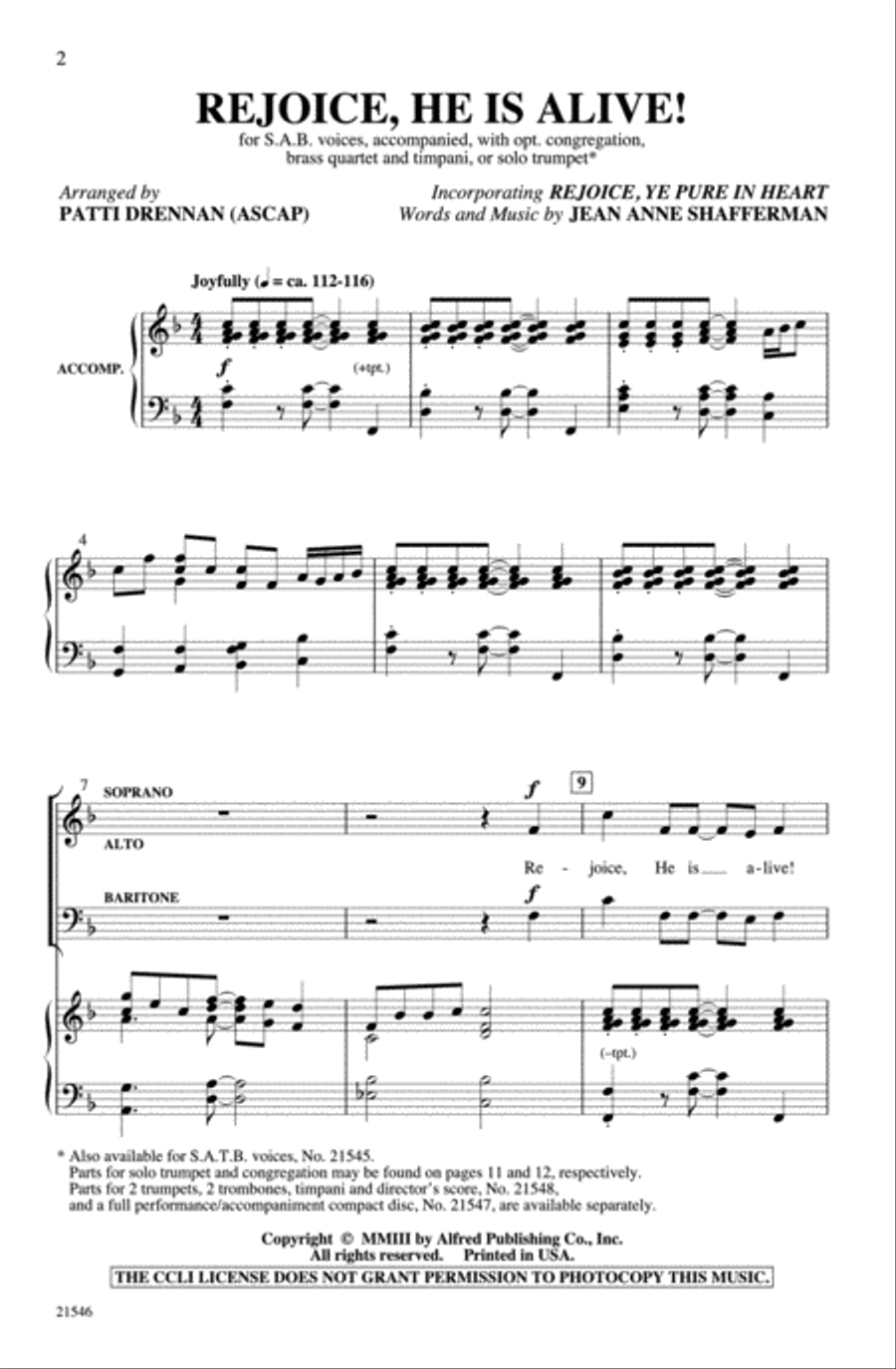 Rejoice, He Is Alive! Rejoice, He Is Alive! 3-Part scores gallery preview page 13