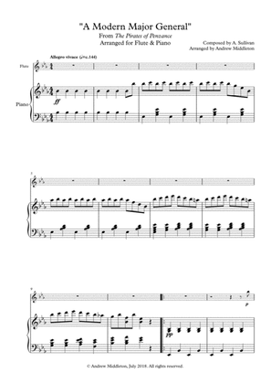 A Modern Major General arranged for Flute & Piano