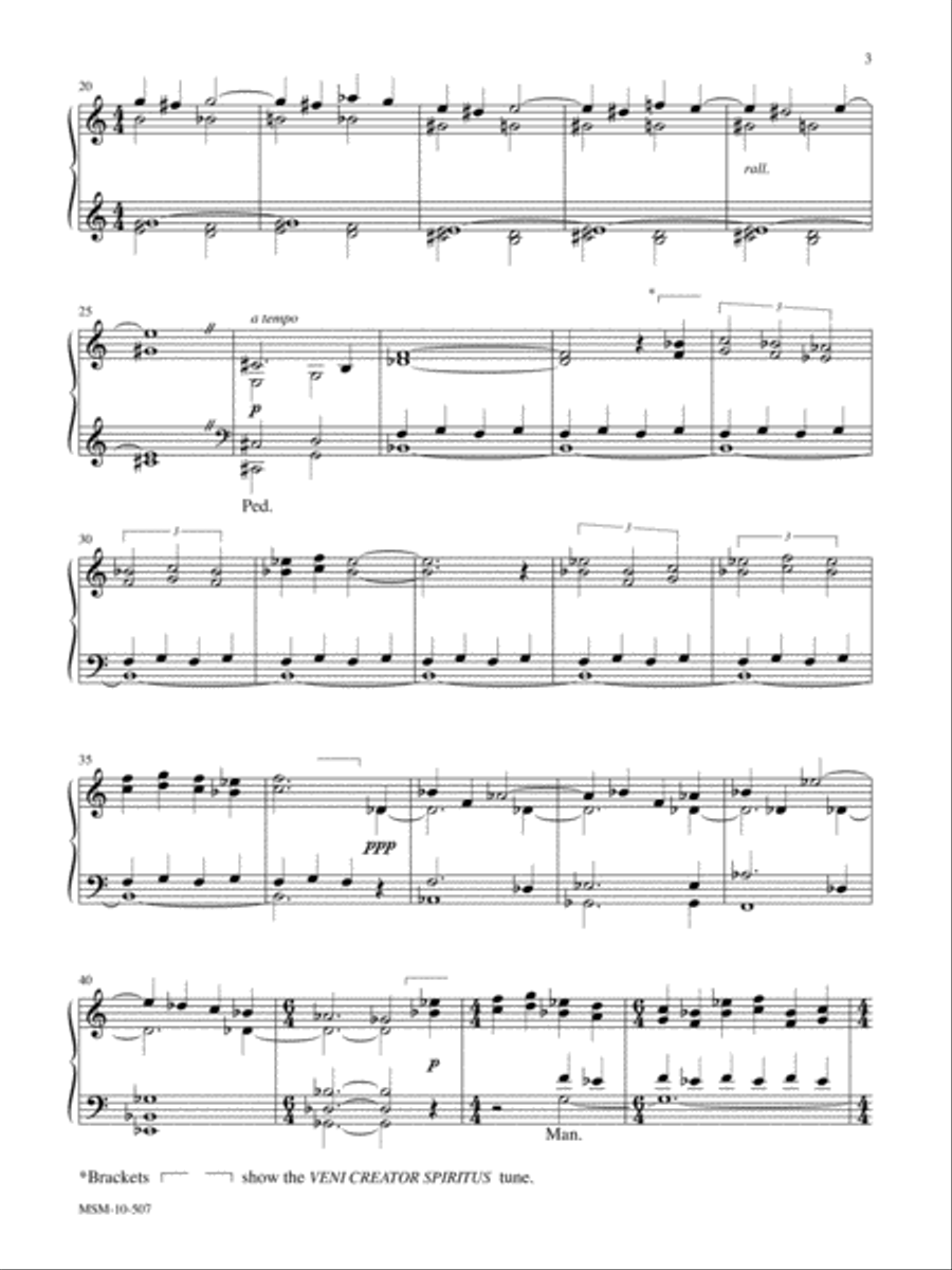 Triptych on Veni Creator Spiritus Organ scores gallery preview page 2